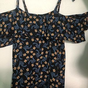 floral off the shoulder with straps top